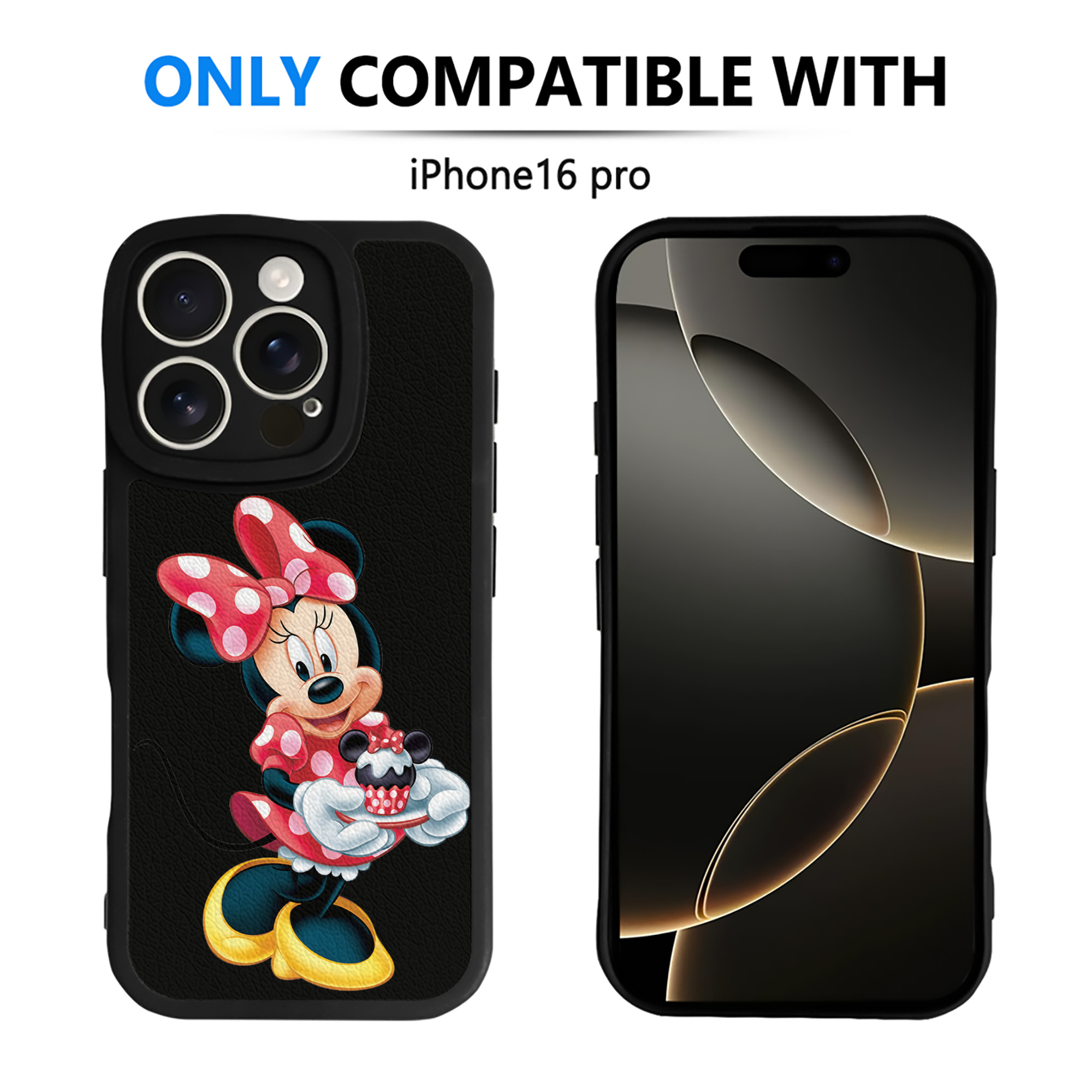 （画像用） ミッキーマウス Mickey Mouse 【iPhone 16シリーズ対応】シリコンスマホケース（レザー調） 材質：シリコン